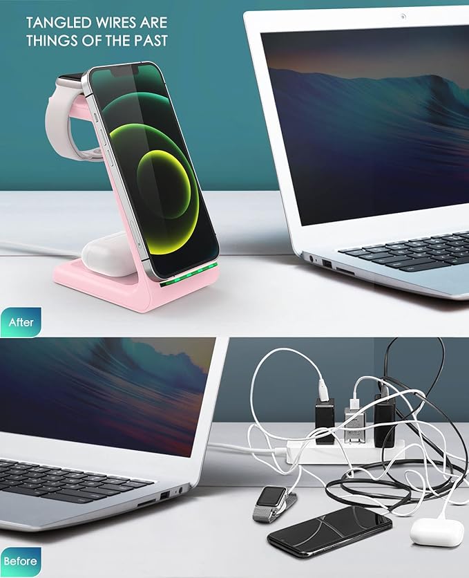 3 in 1 Wireless Charging Station, 2026 Upgraded Fast Desk Charger Station - Image 6