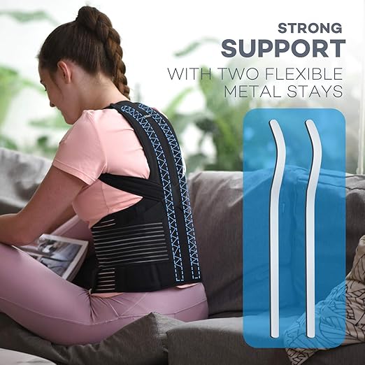 sicheer Posture Corrector for Women and Men Back Brace Straightener Shoulder - Image 4