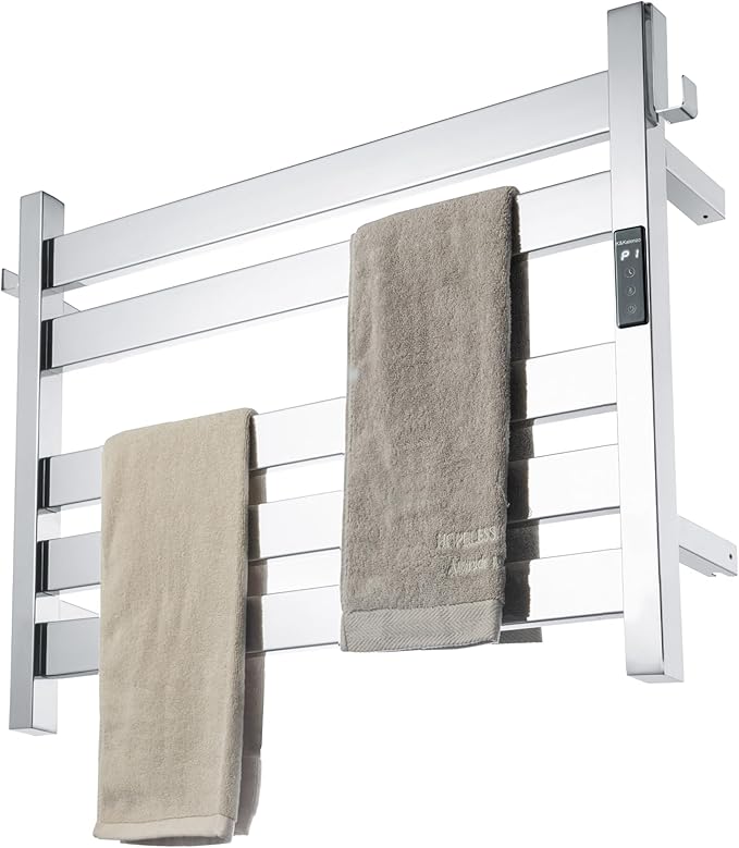 K&KALONZO Towel Warmer for Bathroom, Wall-Mounted 5-Bar Heated Towel Rack by KKALONZO