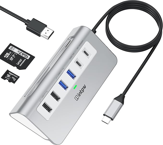 P9 USB C Docking Station, intpw 9-in-1 USB C Hub by intpw