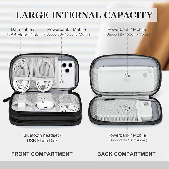 FYY Travel Cable Organizer Pouch Electronic Accessories Carry Case Portable - Image 3
