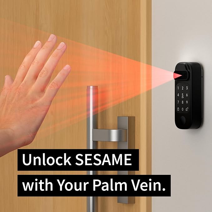 Sesame Face Pro, Smart Lock, Biometric Face & Palm Recognition, Fingerprint - Image 5