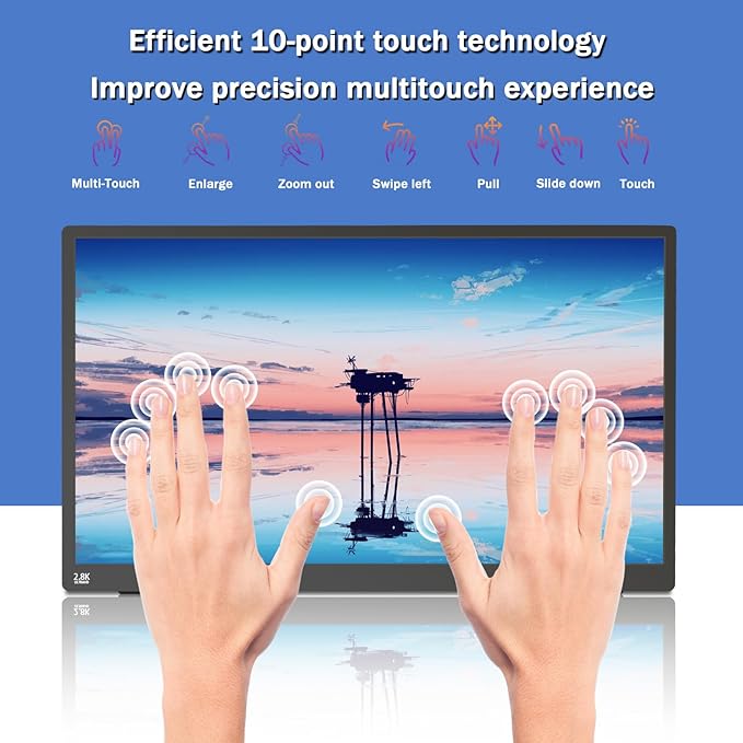 Viyivwine Portable Monitor Touchscreen 15.6" 2.8K Laptop Screen Extender - Image 3