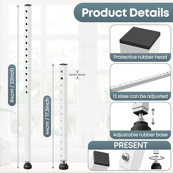 Gadgetzan Window Security Bar, 17-33 inch Adjustable Sliding Door Security Bar - Image 2