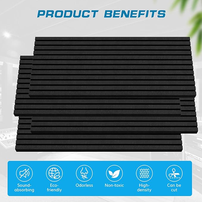 4 Pack Acoustic Foam Panels, Sound Absorbing Panels, Sound Insulation - Image 4