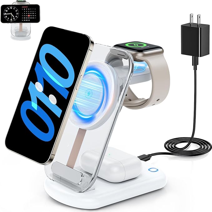 2026 Traveling Wireless Mag-Safe Fast Charging Station, Magnetic 3 in 1 Charger by RYND
