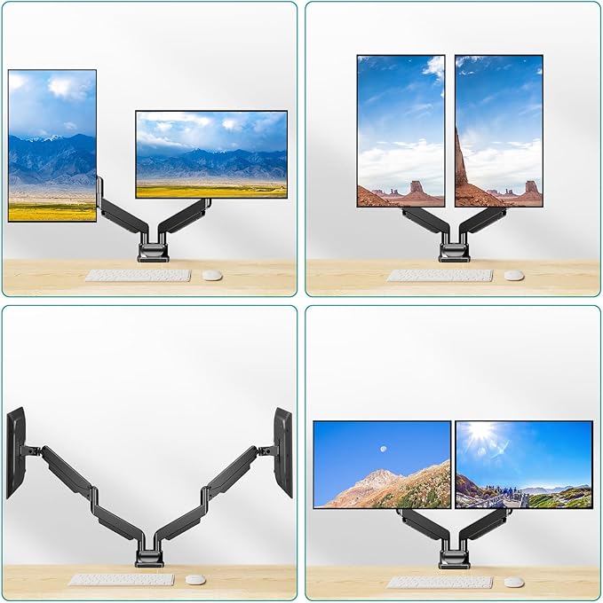 MOUNT PRO Dual Monitor Stand for Max 43 Inch Ultrawide Computer Screen - Image 5