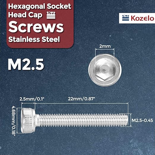 Kozelo 30pcs Socket Head Cap Screws - Image 2