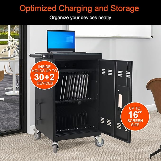 Aokleo 32 Devices Laptop Charging Cart - Image 5