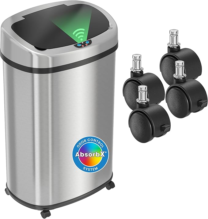 iTouchless SensorCan 50 Liter / 13 Gallon Kitchen Trash Can by iTouchless