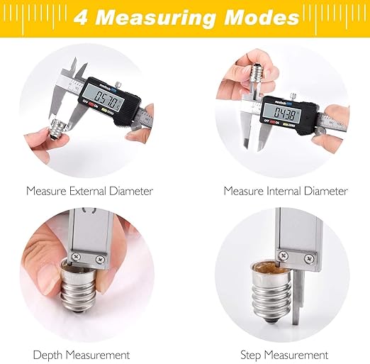 Adoric Digital Caliper, Electronic Digital Caliper Stainless Steel Body - Image 6