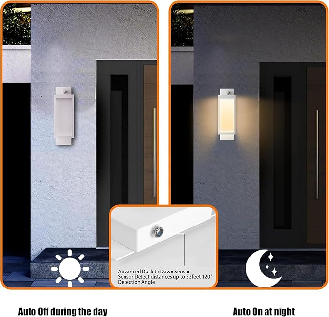 Modern Outdoor Light Fixtures Dusk to Dawn Outdoor Lighting, Porch Light - Image 2
