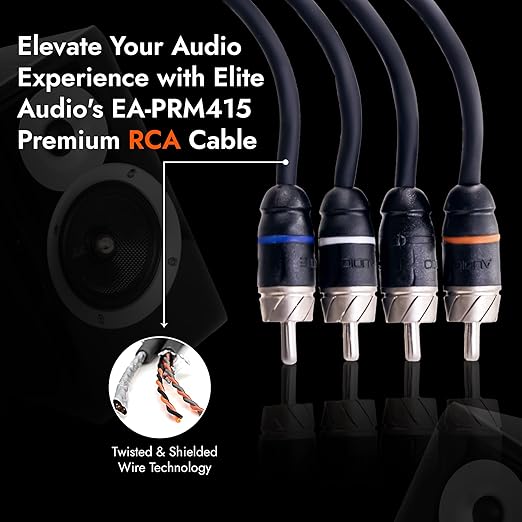Elite Audio Premium Series 15ft. 4-Channel Car Audio RCA Cable – Double Shielded - Image 6