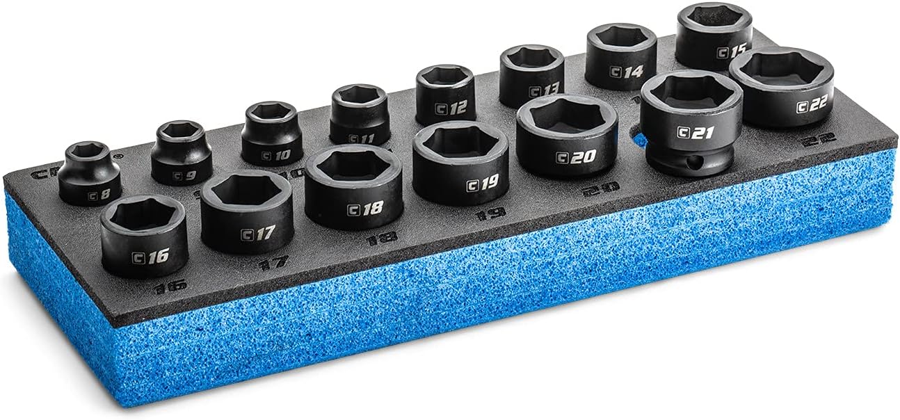 Capri Tools Stubby Impact Socket Set (3/8" Drive/Metric Set)