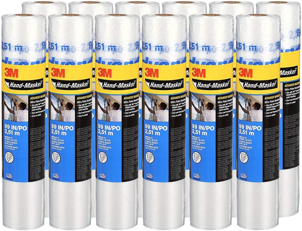 3M 12-Rolls of 99” x 90 AMF99 Hand-Masker Pre-Folded Advanced Masking Film