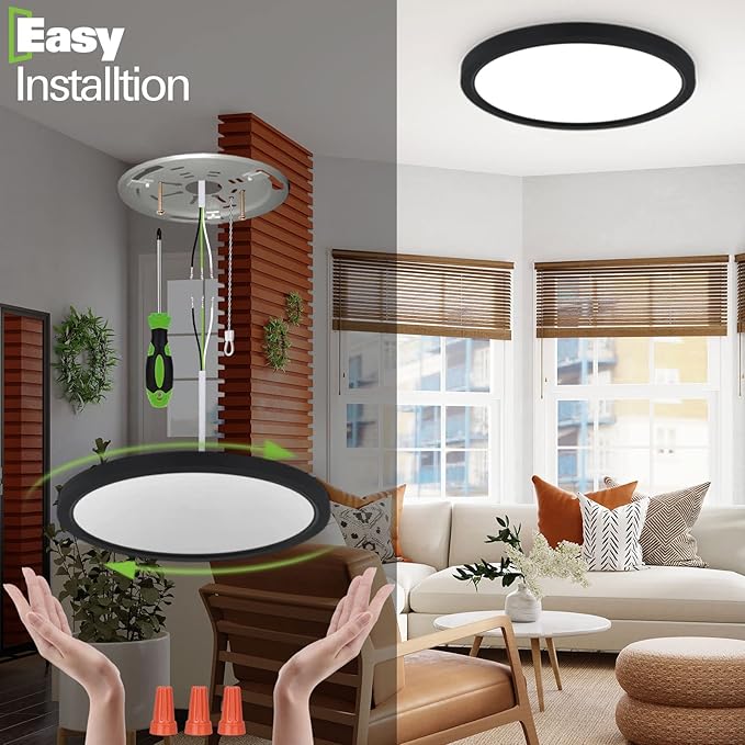 hykolity 18 Inch LED Round Flat Panel Light, 3000K/4000K/5000K CCT Selectable - Image 5