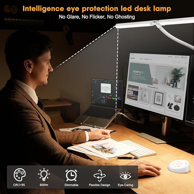 Pzloz Led Desk Lamp for Office Home - Image 5