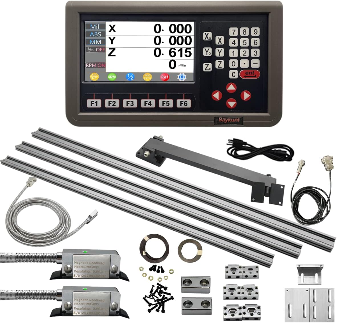3 Axis DRO Digital Readout Magnetic Scale DRO Display Kit CNC Milling Lathe