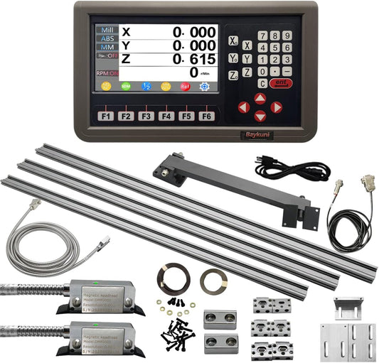 3 Axis DRO Digital Readout Magnetic Scale DRO Display Kit CNC Milling Lathe