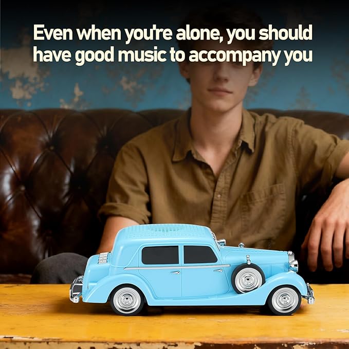 WSTER WS-1934 Retro Classic Car Bluetooth Replica Speaker – Wireless HD Sound - Image 7