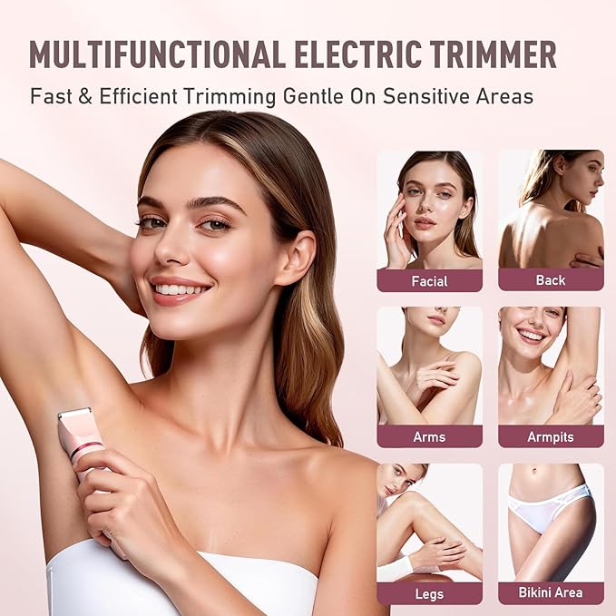 Crolanli Bikini Trimmer for Women, 3-in-1 Electric Razors for Women, IPX7 - Image 7