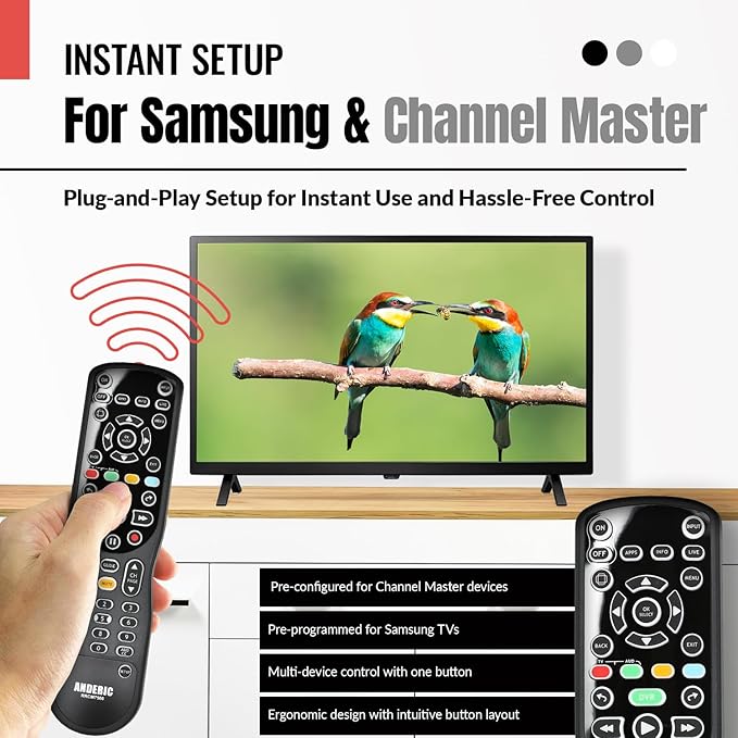 ANDERIC RRCM7500 for Channel Master DVR Remote Control CM7500XRC2 Replacement - Image 3