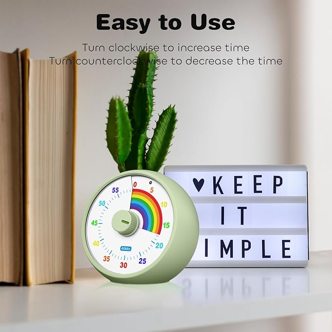 Visual Timer for Kids, 60-Minute Countdown Timer for Classroom Office Kitchen - Image 6