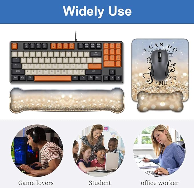 Keyboard Wrist Rest + Mouse Pad Wrist Support Set - Image 7