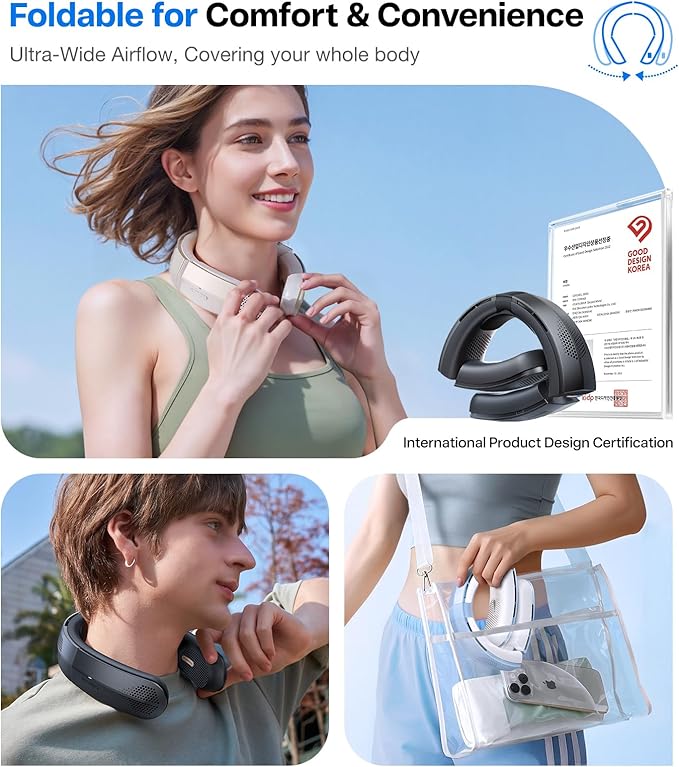 TORRAS COOLiTE Neck Fan, Industry’s Strongest Wind Power, Portable Neck Fan - Image 6