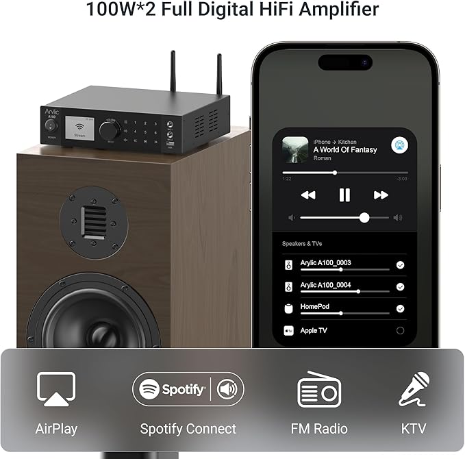 Arylic A100 Wireless Full Digital HiFi Amplifier - Image 5