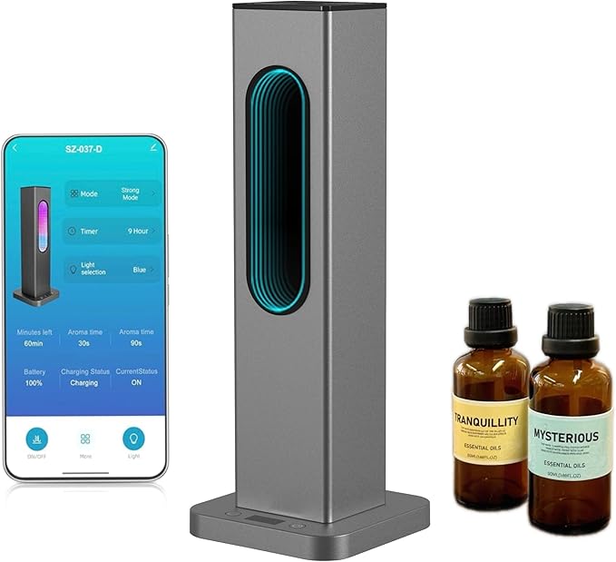 Waterless Scent Diffuser with APP WiFi Control, Portable Rechargeable Wireless by Unknown