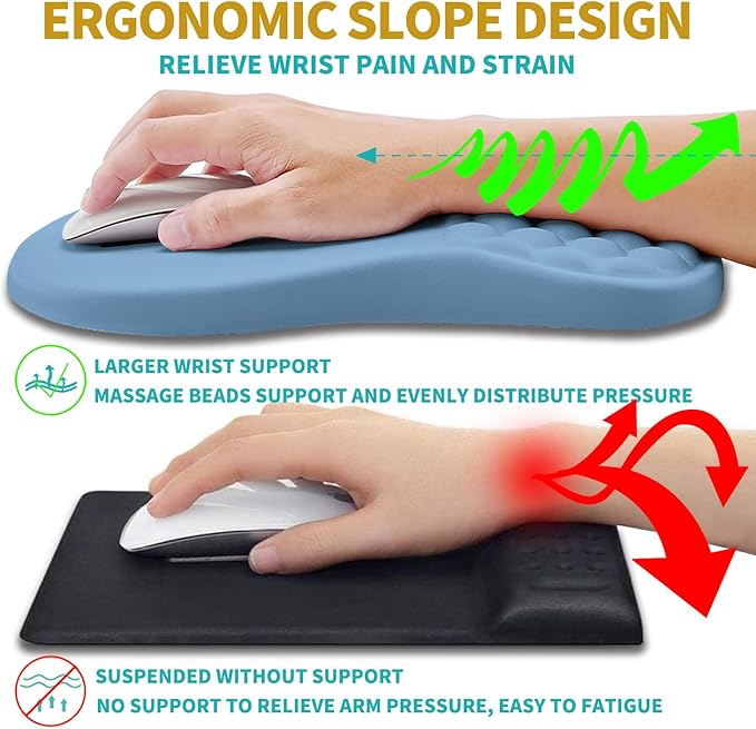 Hokafenle 2 in 1 Ergonomic Mouse Pad Wrist Support & Wrist Rest - Image 5