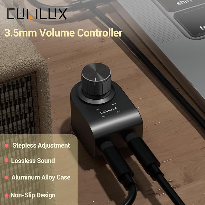 Cubilux 3.5mm Stereo Volume Controller, Headphones Volume Attenuator - Image 3