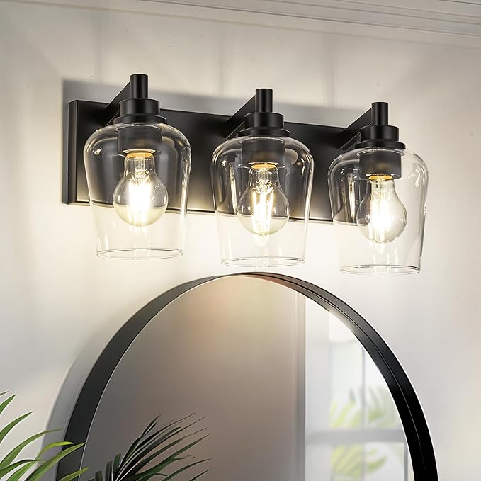 METWET Bathroom Light Fixtures, 3-Light Modern Vanity Light by Metwet