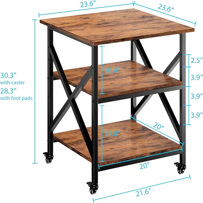 Ollieroo 3 Tier Printer Stand, Large Table - Image 8