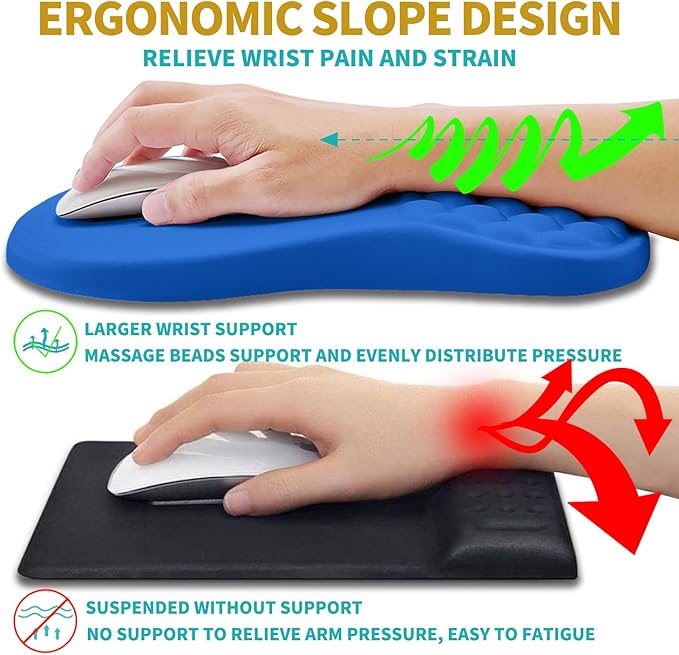 Hokafenle 2 in 1 Ergonomic Mouse Pad Wrist Support & Wrist Rest - Image 5