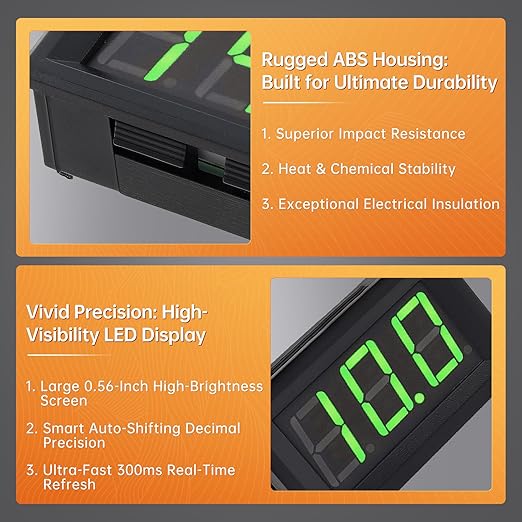 DiGiYes 5 Pack DC 5-120V Digital Mini Voltmeter 2 Wire 0.56 inch LED Display - Image 6