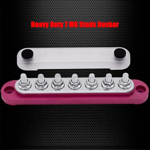 7 x M6 Studs Power Distribution Block Bus Bar 12V, Ampper 5.9" HD 150A Marine - Image 3