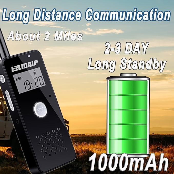 ELIDAIP T-M16 Small Walkie Talkies, Portable Two Way Radio - Image 5