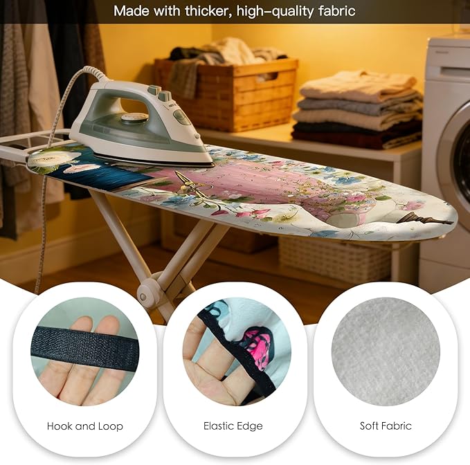 Nuxovilar Ironing Board Cover Needle Cotton 15x54 Inches | Ironing Board Cover - Image 5