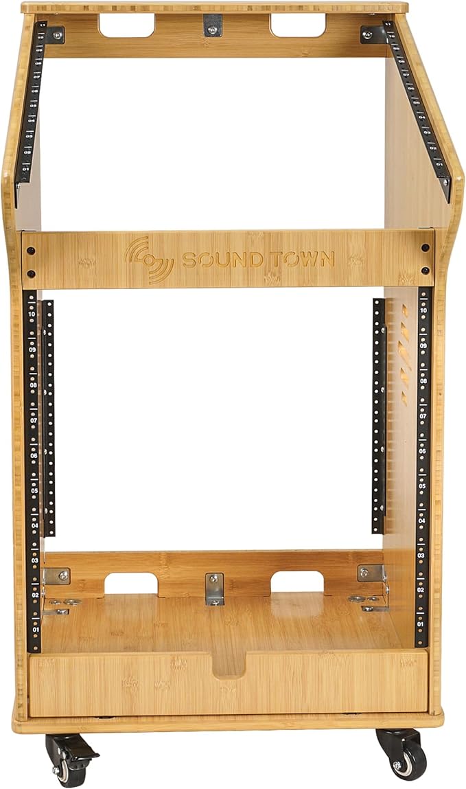 Sound Town DIY Solid Carbonized Bamboo Studio Rack - Image 3