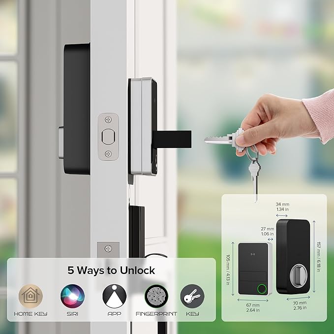 X3 Apple Home Key Door Lock Deadbolt, iOS ONLY, Smart Keyless Entry Door Lock - Image 6