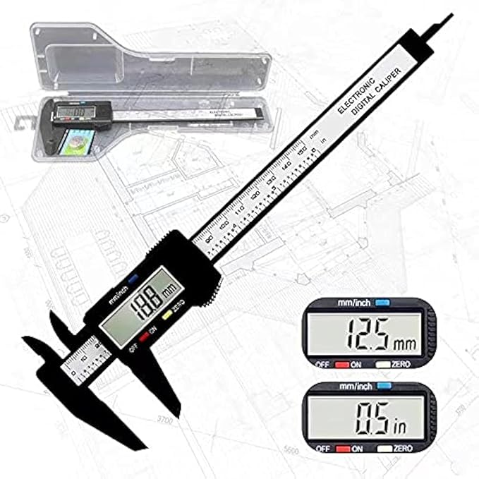 Digital Calipers, Electronic Digital Calipers, YKLSXKC LCD Screen displays by YKLSXKC
