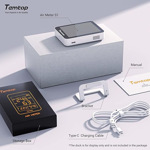 Temtop 2 Pack S1 Indoor Air Quality Monitor, Portable AQI PM2.5, Temperature - Image 8