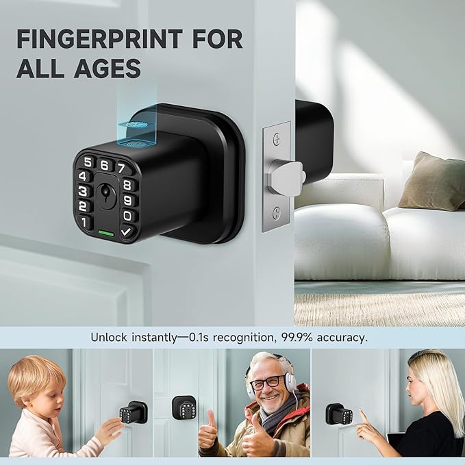 Richelock Fingerprint Door knob, Smart Biometric Door Lock - Image 3