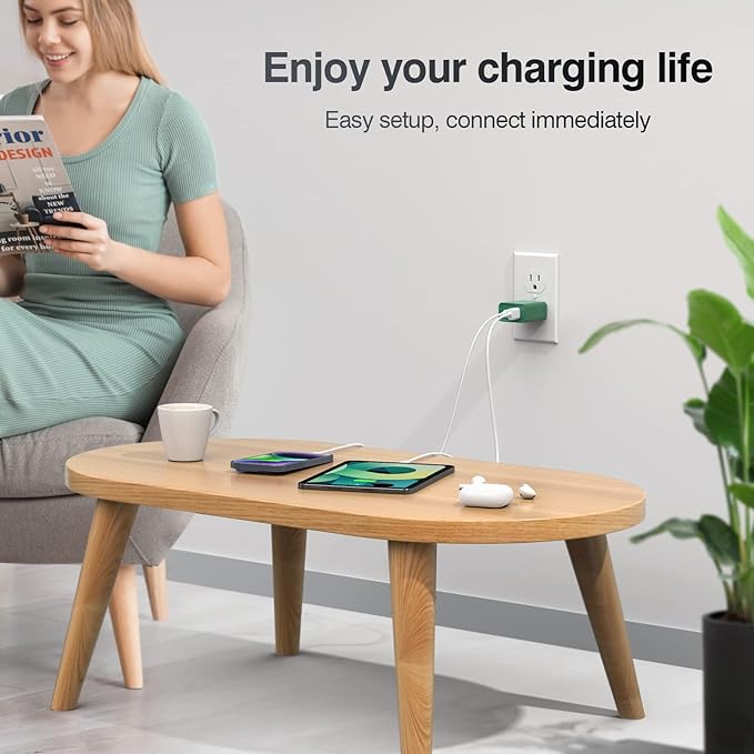 2Pack 20W Type C Charger, Dual Port USB C Wall Plug 20W PD & QC3.0 USB A Fast - Image 7