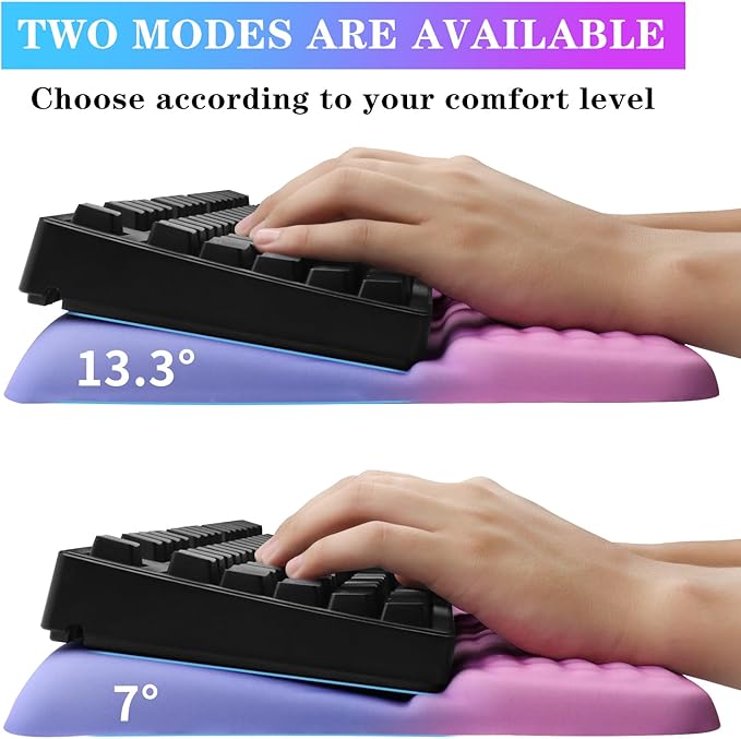 Computer Keyboard Stand with Wrist Rest, Ergonomic Tilted Keyboard Holder - Image 2
