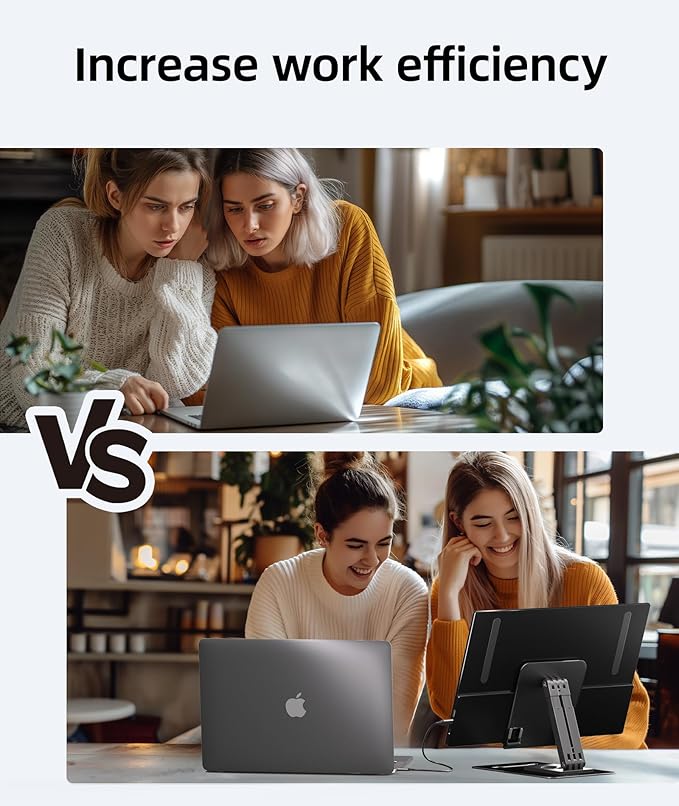Ingnok Portable Monitor, Ultra Slim 15.6 Inch FHD IPS Laptop Screen Extender - Image 5