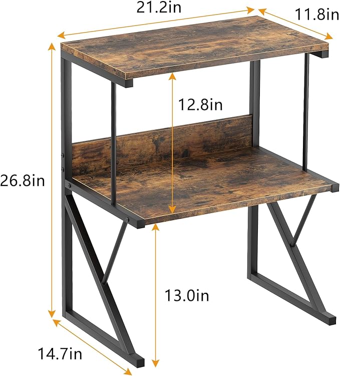aboxoo Printer Stand for Desk, Desktop Printer Shelf Large 3-Tier Multi-Purpose - Image 3