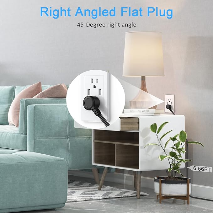Recessed Power Strip, Furniture Plug in 3 Outlets & Fast Charging 20W PD USB-C - Image 5